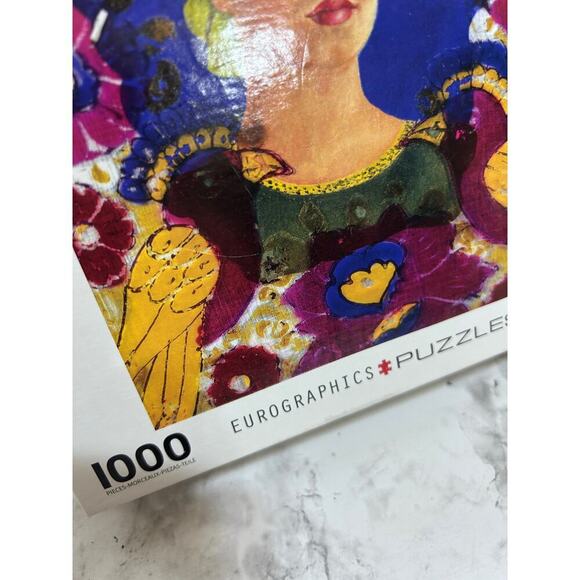 Frida Kahlo EuroGraphics Self Portrait The Frame 1000 Piece Puzzle Fine Art Coll - Picture 4 of 7